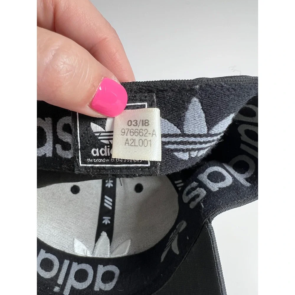 Adidas Originals Trefoil A-Flex Hat Black White Baseball Cap S/M